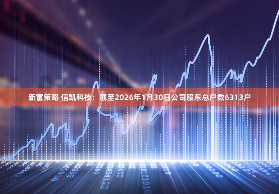 新富策略 信凯科技：截至2026年1月30日公司股东总户数6313户