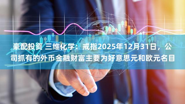 豪配投资 三维化学：戒指2025年12月31日，公司抓有的外币金融财富主要为好意思元和欧元名目
