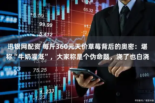 迅银网配资 每斤360元天价草莓背后的奥密：堪称“牛奶灌溉”，大家称是个伪命题，浇了也白浇